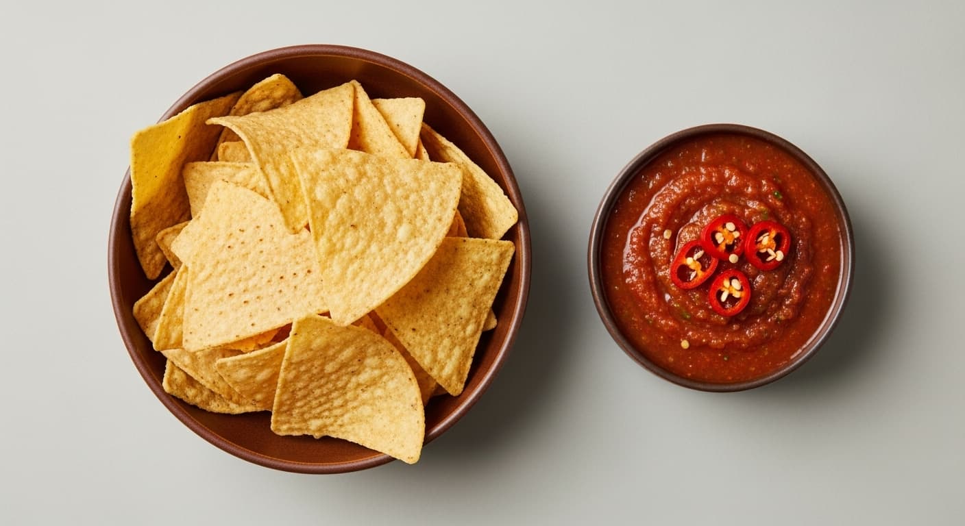 Chips & Tomatillo-Red Chili Salsa