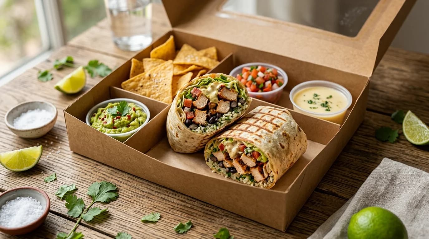 Burrito Box - Chipotle menu item, 0 calories, $125.00