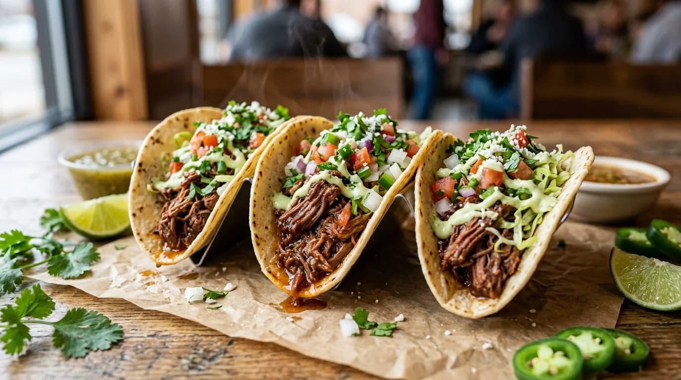 Barbacoa Tacos - Chipotle menu item, 640 calories, $11.55