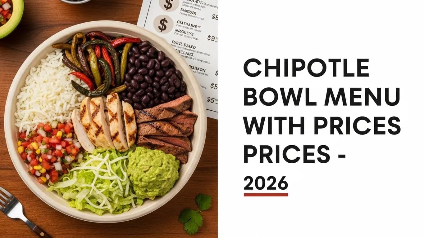 Chipotle Bowl Menu with Prices - Complete 2026 Guide