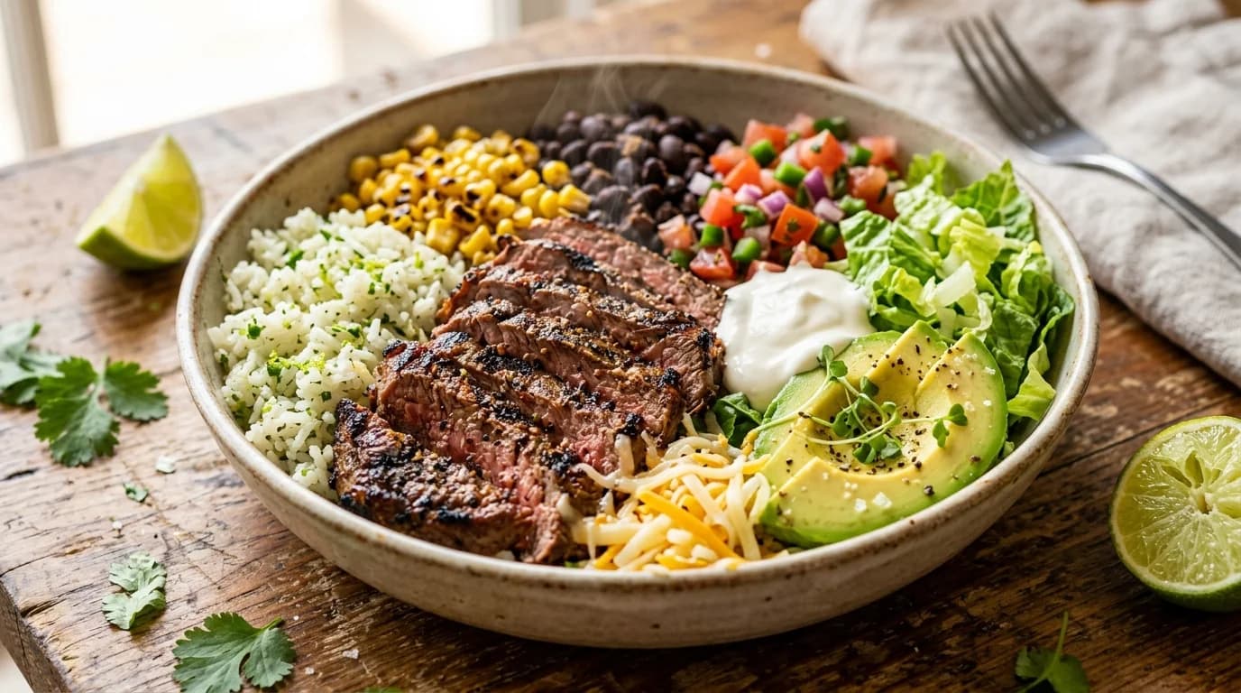Carne Asada Bowl - Chipotle menu item, 780 calories, $12.95