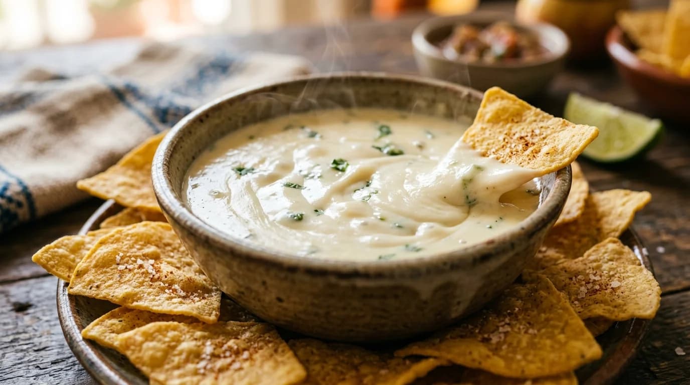 Chips & Queso Blanco - Chipotle menu item, 420 calories, $4.95