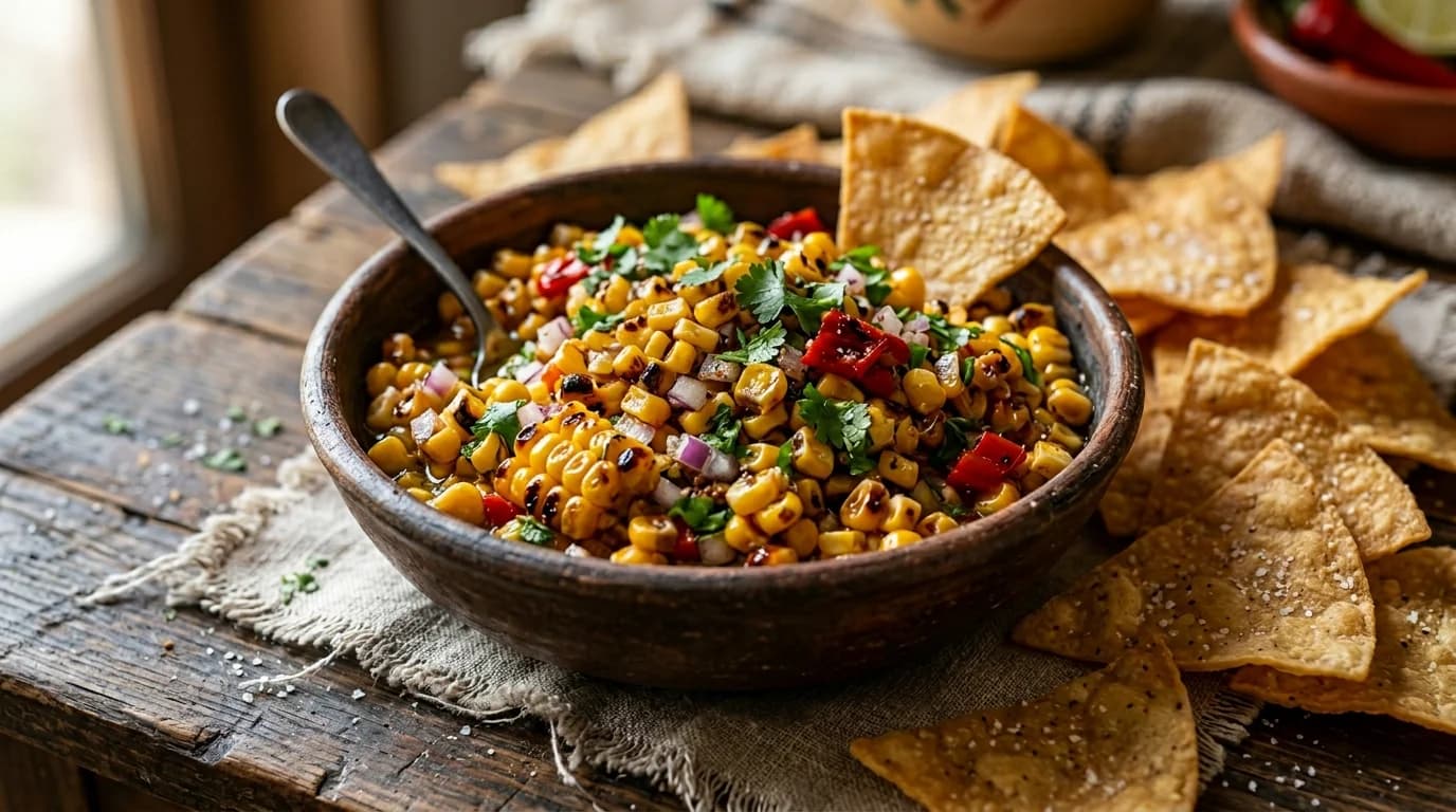 Chips & Roasted Chili-Corn Salsa Chips & Roasted Chili-Corn Salsa